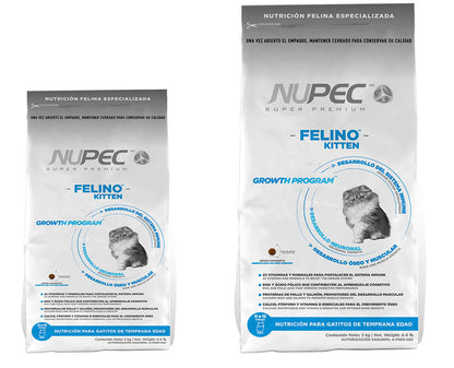 Alimento Nupec Nutrición Felina Especializada Kitten para gato de temprana edad sabor pollo y salmon y arroz